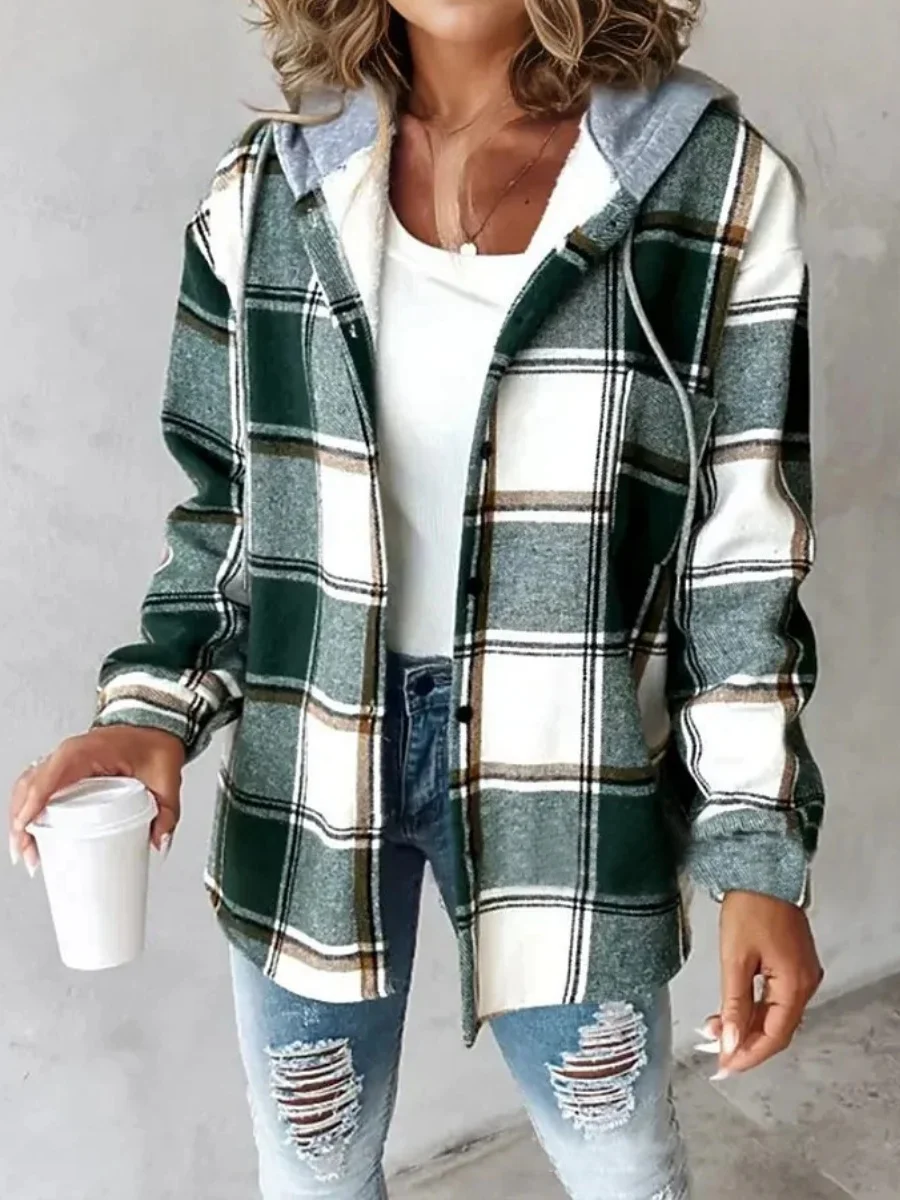 Damen Frühling/Herbst Oberbekleidung Retro Print Gestreift Langarm Stehkragen Jacke