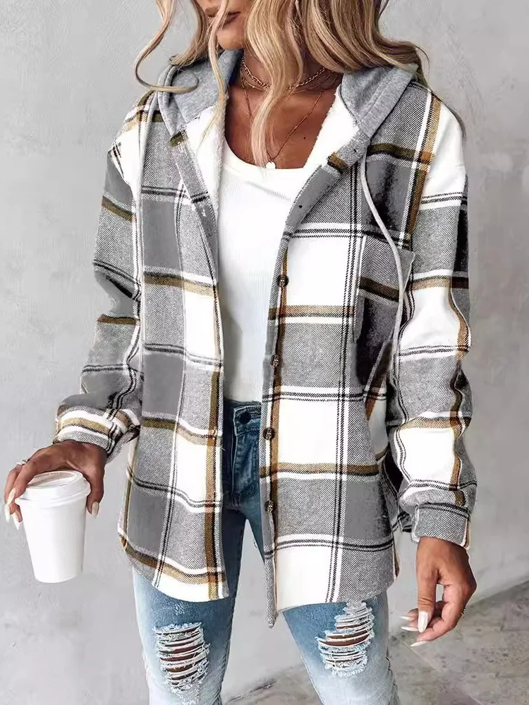 Damen Frühling/Herbst Oberbekleidung Retro Print Gestreift Langarm Stehkragen Jacke