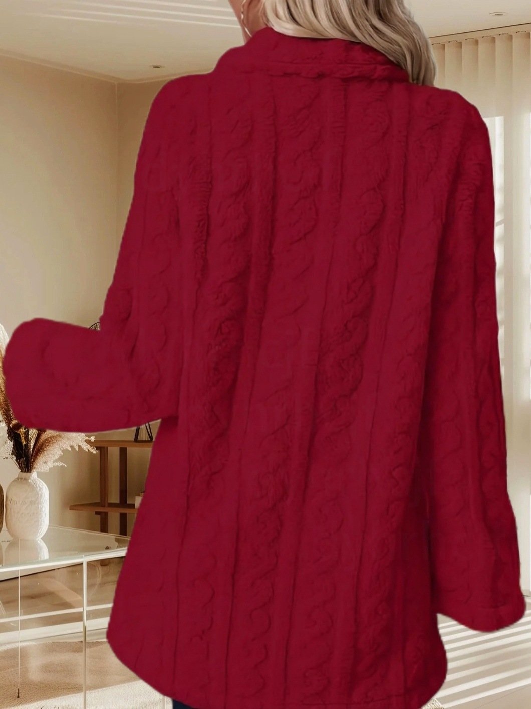 Damen Winter Oberbekleidung Lässig Unifarben Langarm Jacke