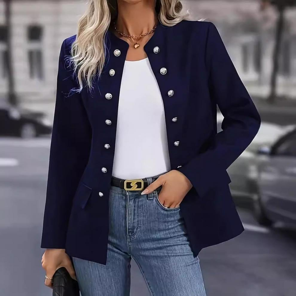 Damen Frühling/Herbst Oberbekleidung Lässig Unifarben Langarm Jacke