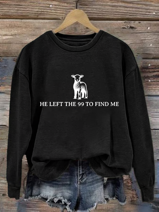 Lässig Rundhals Textbriefe Sweatshirt