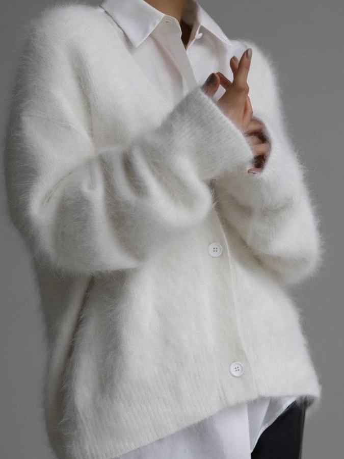 Damen Frühling/Herbst Oberbekleidung Retro Nahtverarbeitung Unifarben Langarm V-Ausschnitt Jacke
