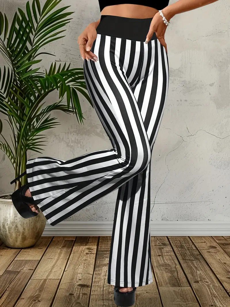 Damen Gestreift Lang Hose Lässig Frühling/Herbst Hose