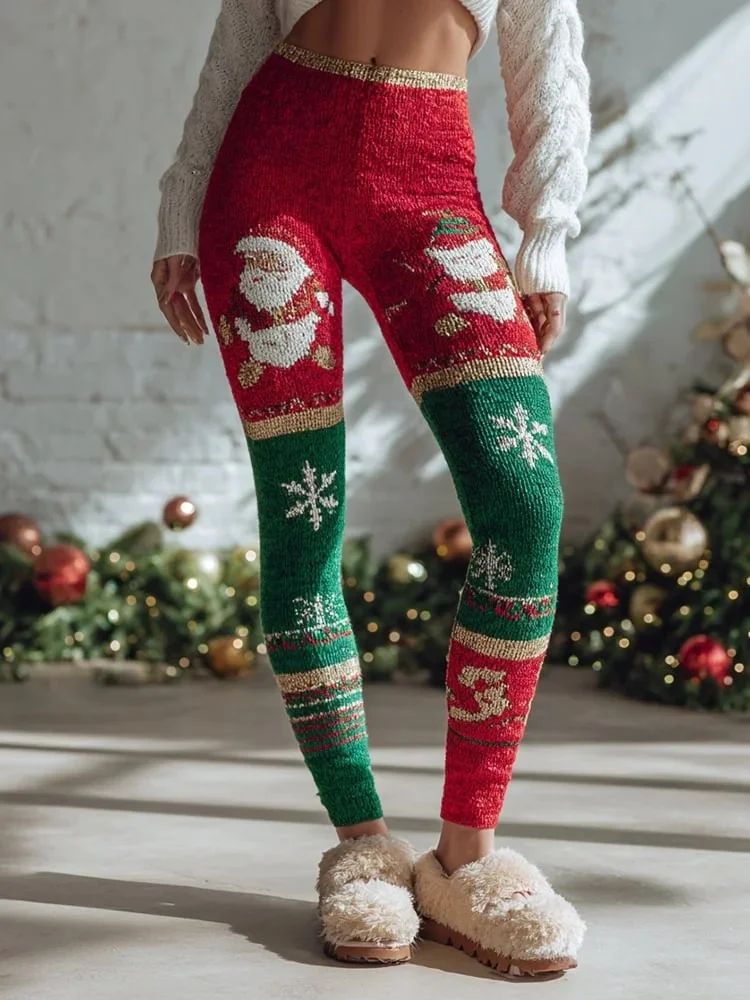 Damen Weihnachten Retro Frühling/Herbst Knöchelhose Leggings
