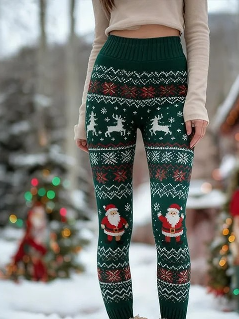 Damen Weihnachten Retro Frühling/Herbst Knöchelhose Leggings