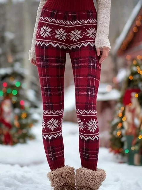 Damen Weihnachten Retro Frühling/Herbst Knöchelhose Leggings