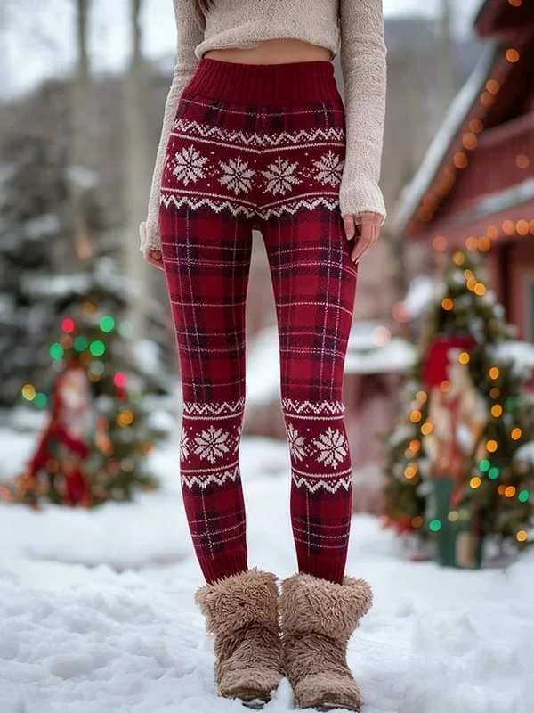 Damen Weihnachten Retro Frühling/Herbst Knöchelhose Leggings