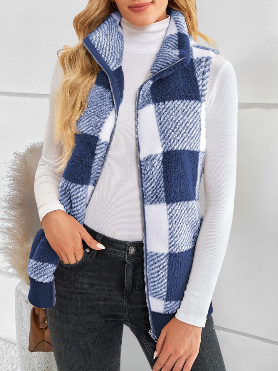 Polyester Baumwolle Stehkragen Elegant Tanktop