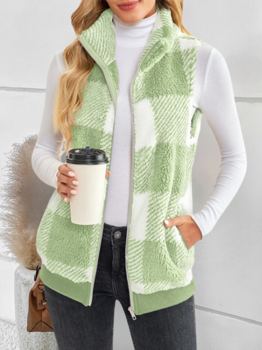 Polyester Baumwolle Stehkragen Elegant Tanktop