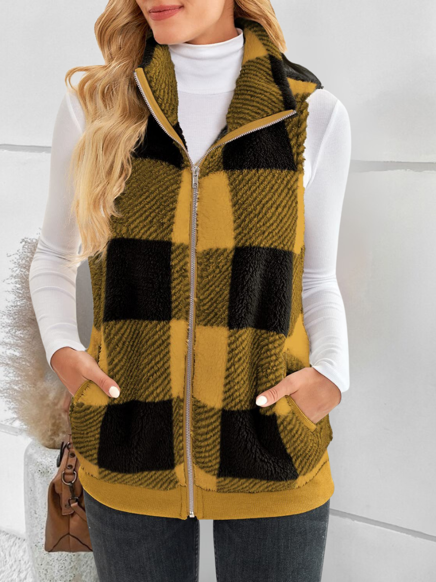 Polyester Baumwolle Stehkragen Elegant Tanktop