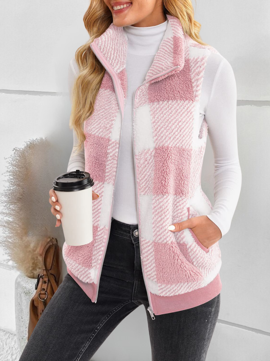 Polyester Baumwolle Stehkragen Elegant Tanktop