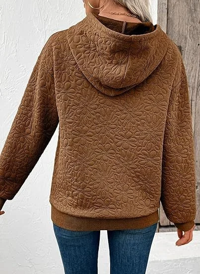 Lässig Kapuze Unifarben Kapuze