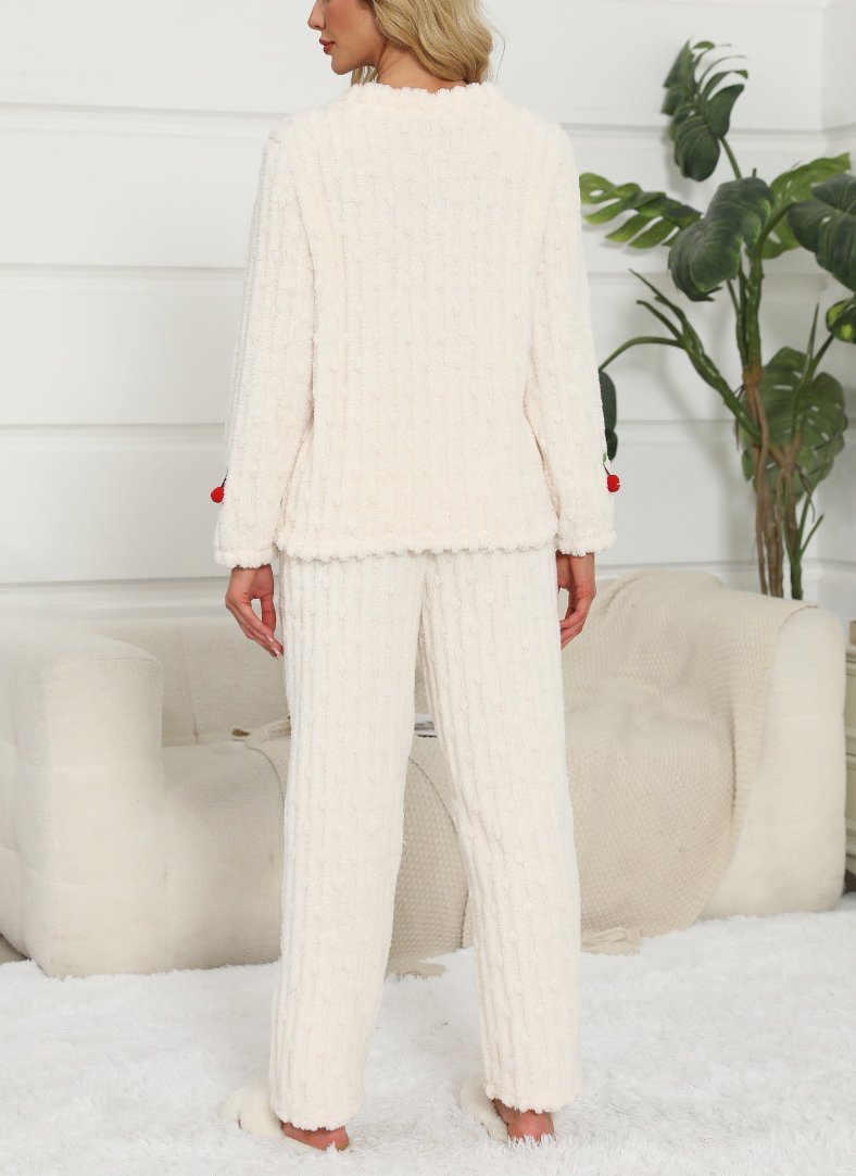 Damen Unifarben Zweiteiliges Set Täglich Langarm Lässig Frühling/Herbst Bluse mit Hose Matching Set