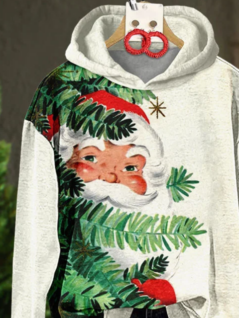 Lässig Kapuze Weihnachtsmann Kapuze Print