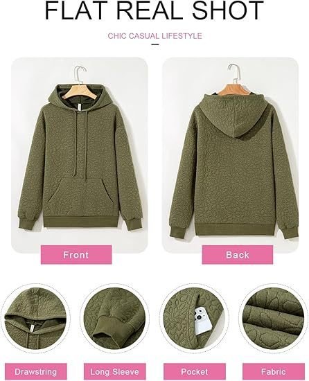 Lässig Kapuze Geblümt Sweatshirt Jacquard