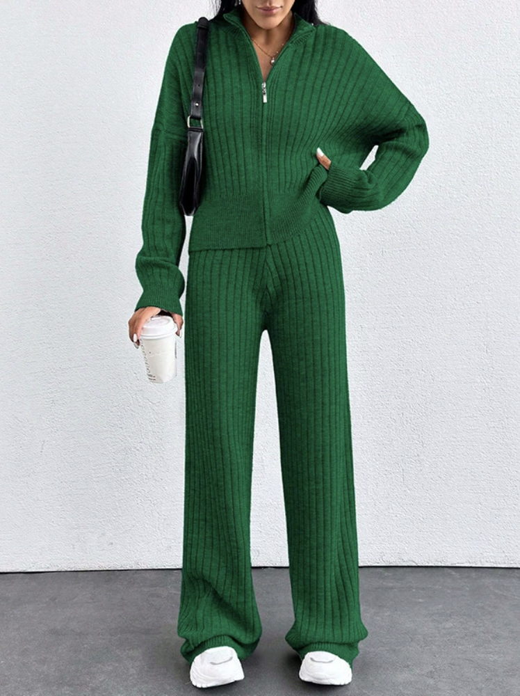 Damen Unifarben Zweiteiliges Set Täglich Langarm Lässig Frühling/Herbst Bluse mit Hose Matching Set