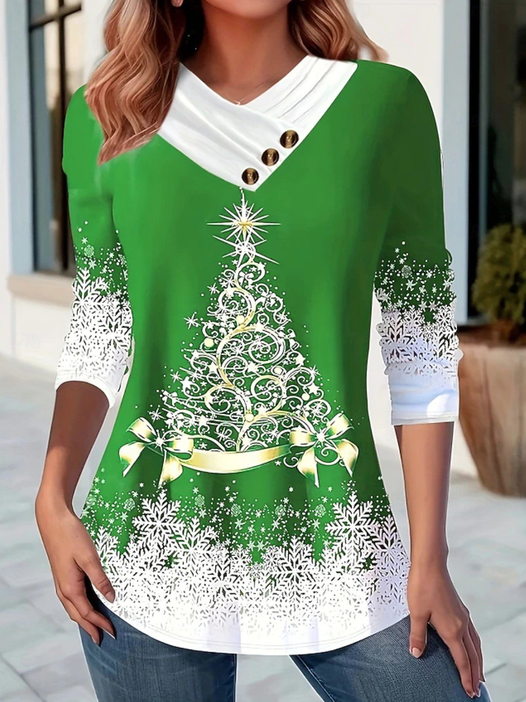 Lässig Weihnachten Langarm T-Shirt
