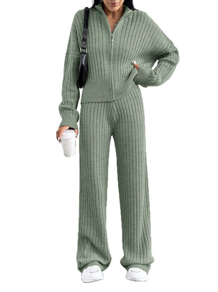 Damen Unifarben Zweiteiliges Set Täglich Langarm Lässig Frühling/Herbst Bluse mit Hose Matching Set