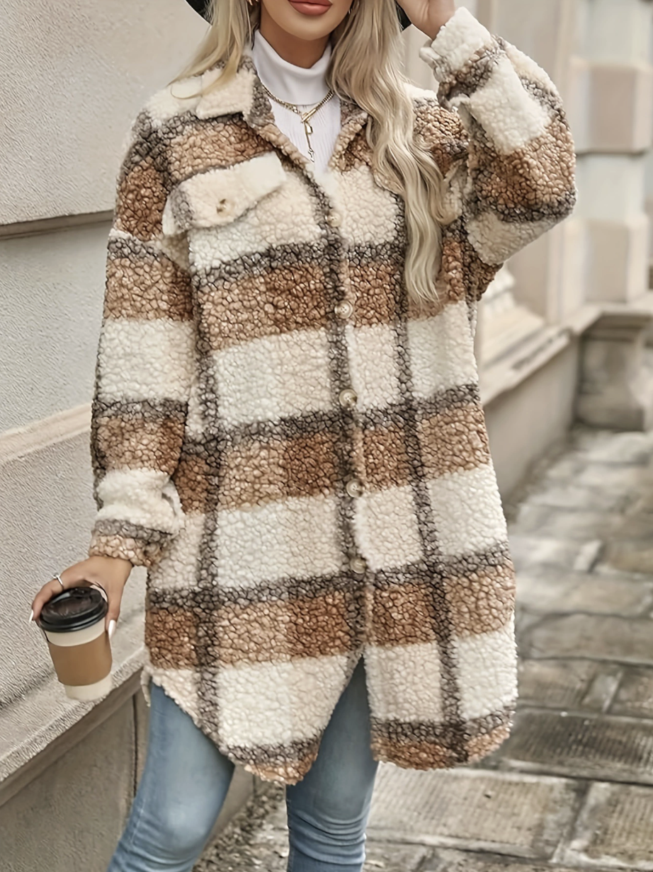 Damen Frühling/Herbst Oberbekleidung Lässig Geometrisch Langarm Schalkragen Jacke