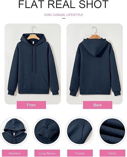 Lässig Kapuze Geblümt Sweatshirt Jacquard