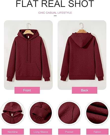 Lässig Kapuze Geblümt Sweatshirt Jacquard