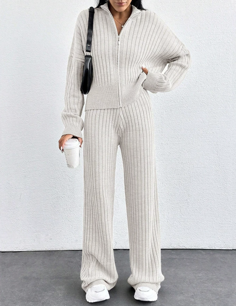 Damen Unifarben Zweiteiliges Set Täglich Langarm Lässig Frühling/Herbst Bluse mit Hose Matching Set