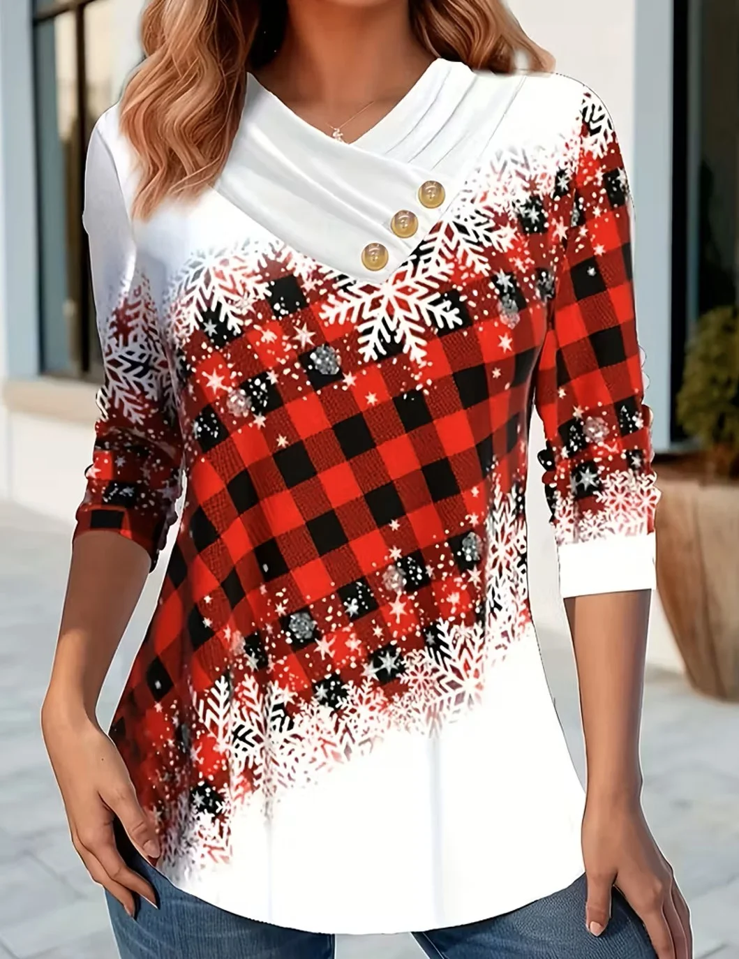 Lässig Weihnachten Langarm T-Shirt