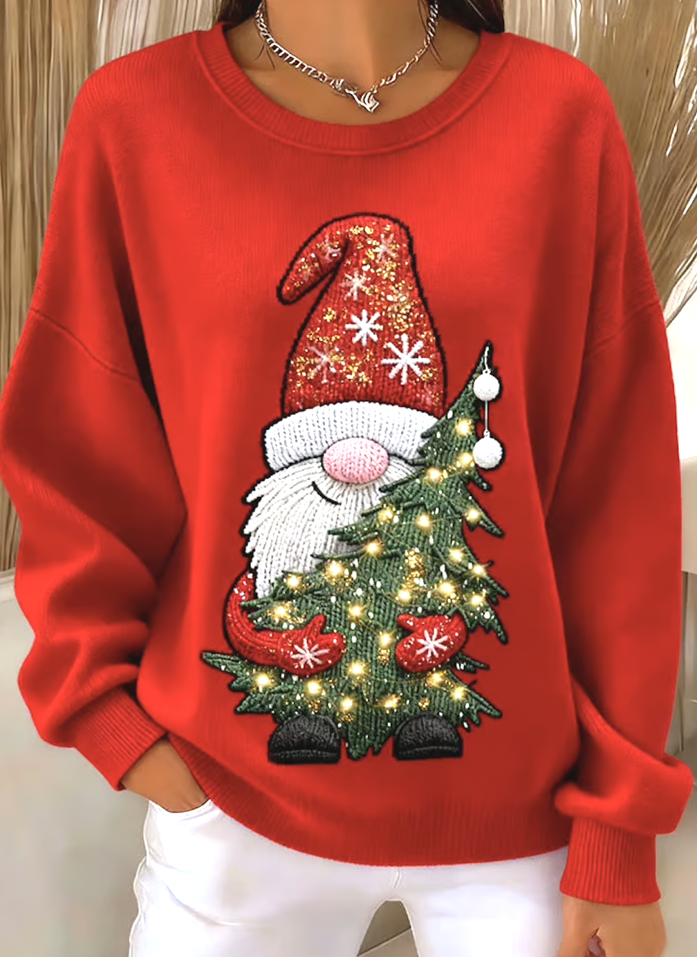 Lässig Rundhals Unifarben Sweatshirt