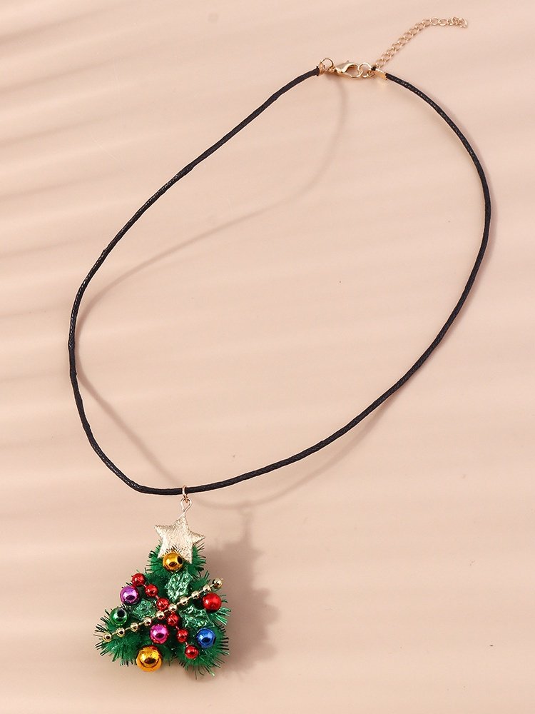 Weihnachten Bunt DIY Schmuck Weihnachtsbaum Glocke Elch Ohrringe Persönlichkeit Felt Ohrringe