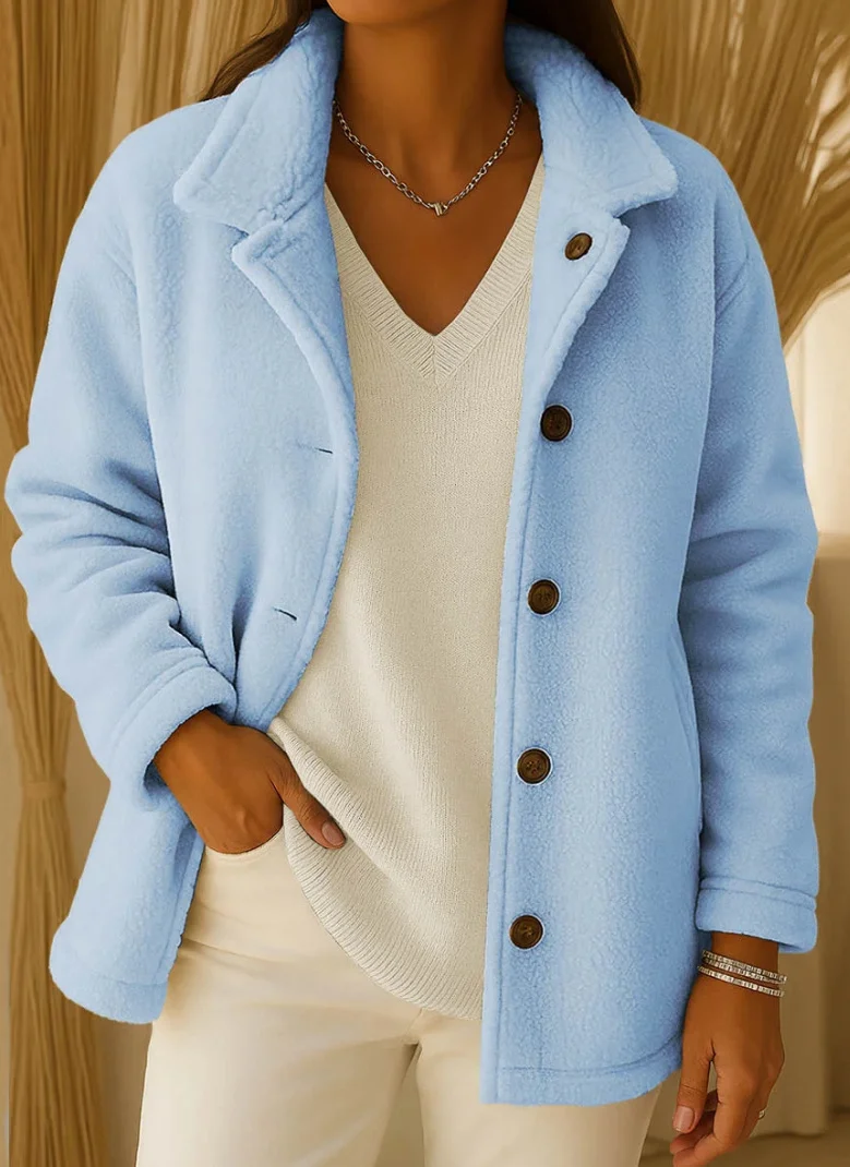 Damen Frühling/Herbst Oberbekleidung Lässig Unifarben Langarm Schalkragen Jacke