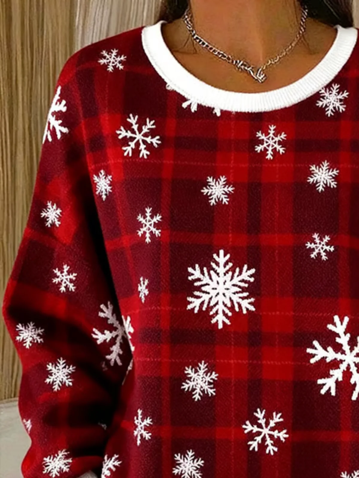 Lässig Rundhals Weihnachten Sweatshirt