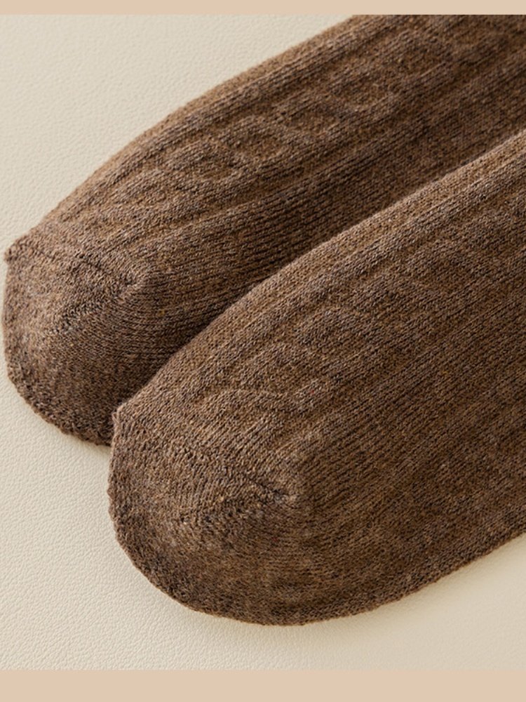 Plüsch und Dick Handtuch Socken Verdrehte Herbst und Winter Stil Mittelrohr Socken Damen Lang Socken Dick Socken Winter Warm Damen Socken