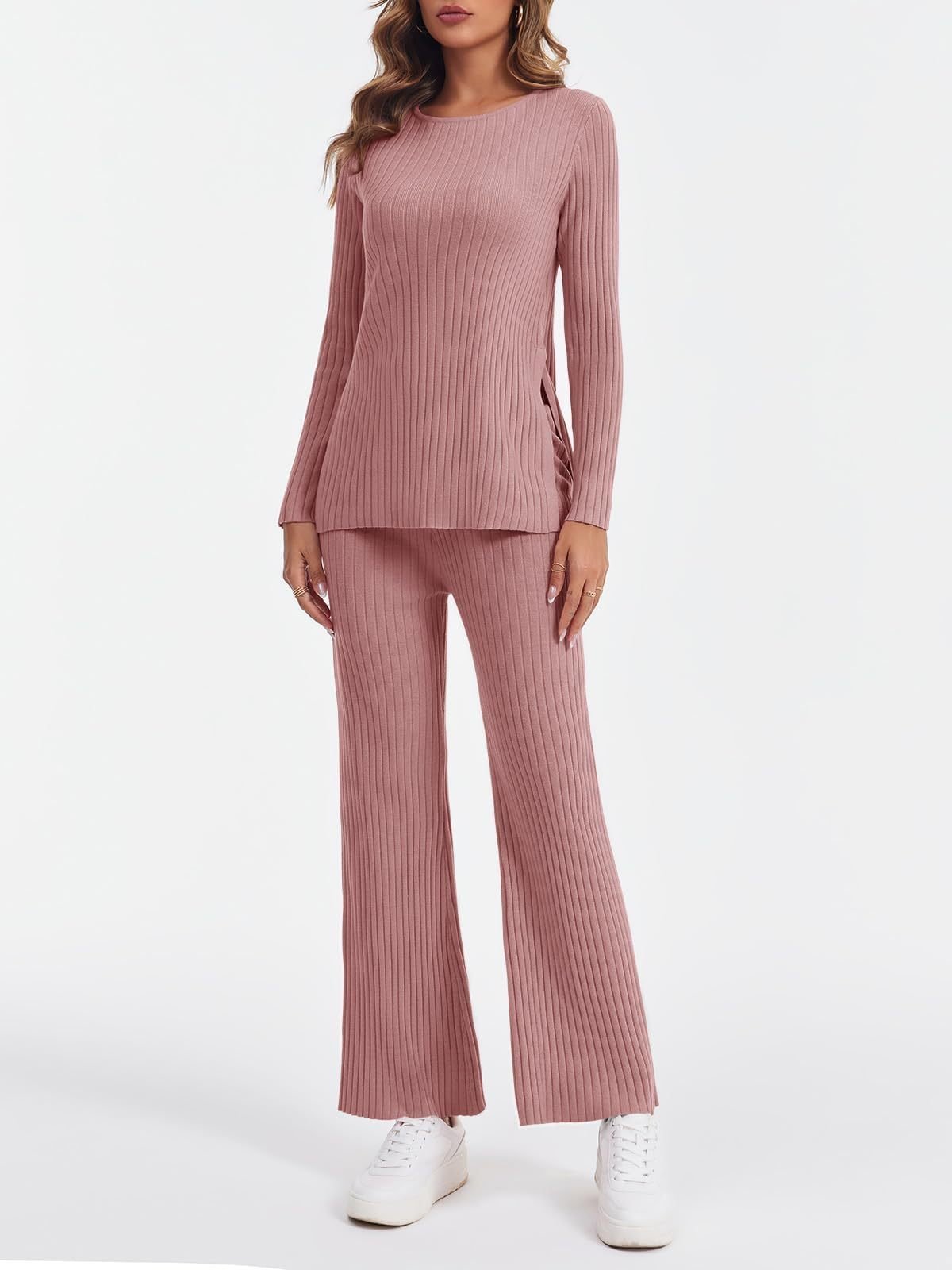 Rundhals Baumwolle Lässig Pyjama Set