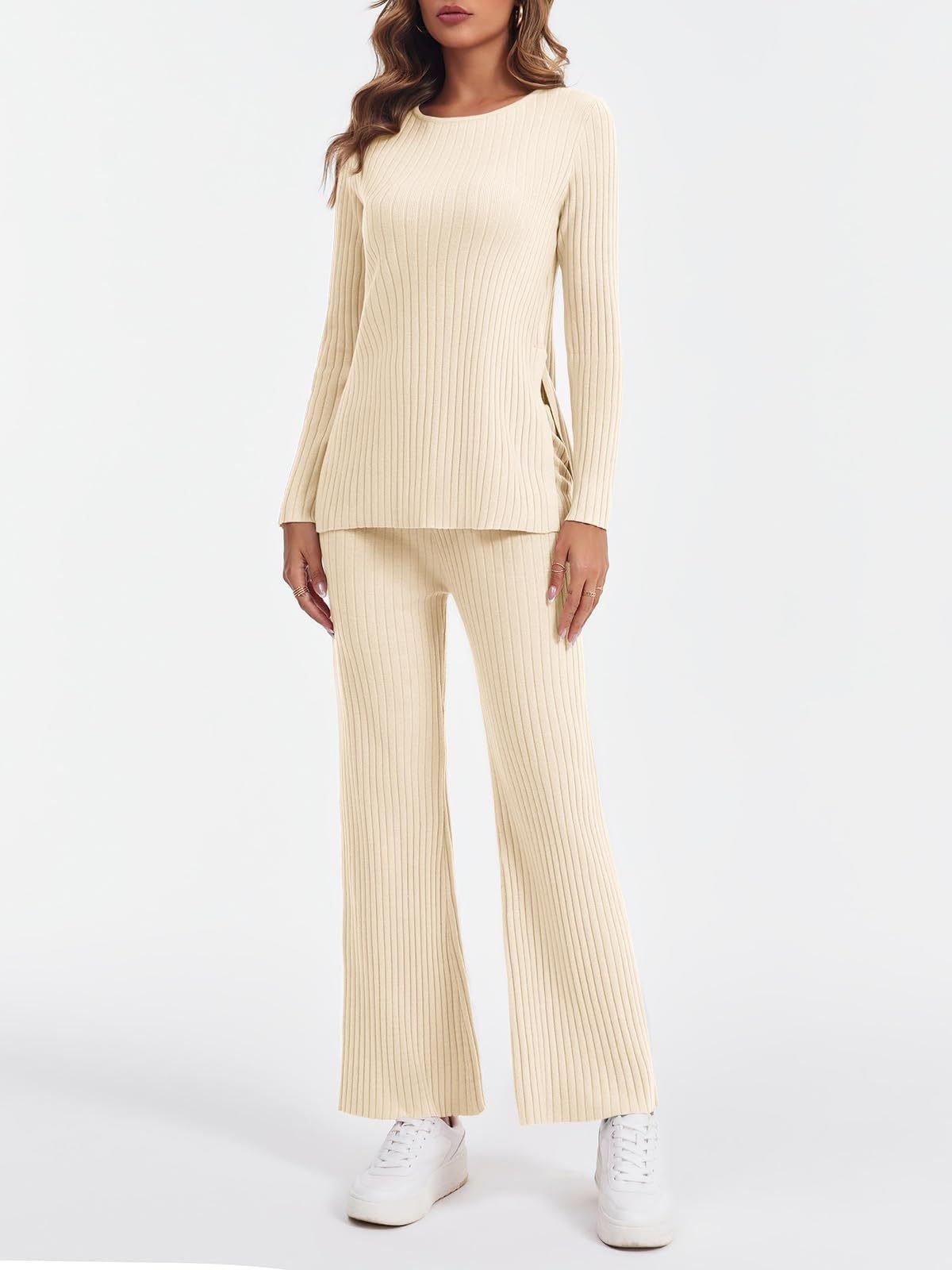 Rundhals Baumwolle Lässig Pyjama Set