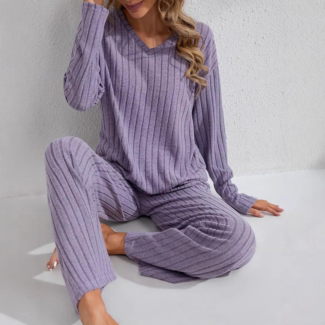 Baumwolle Lässig Regelmäßige Passform Pyjama Set