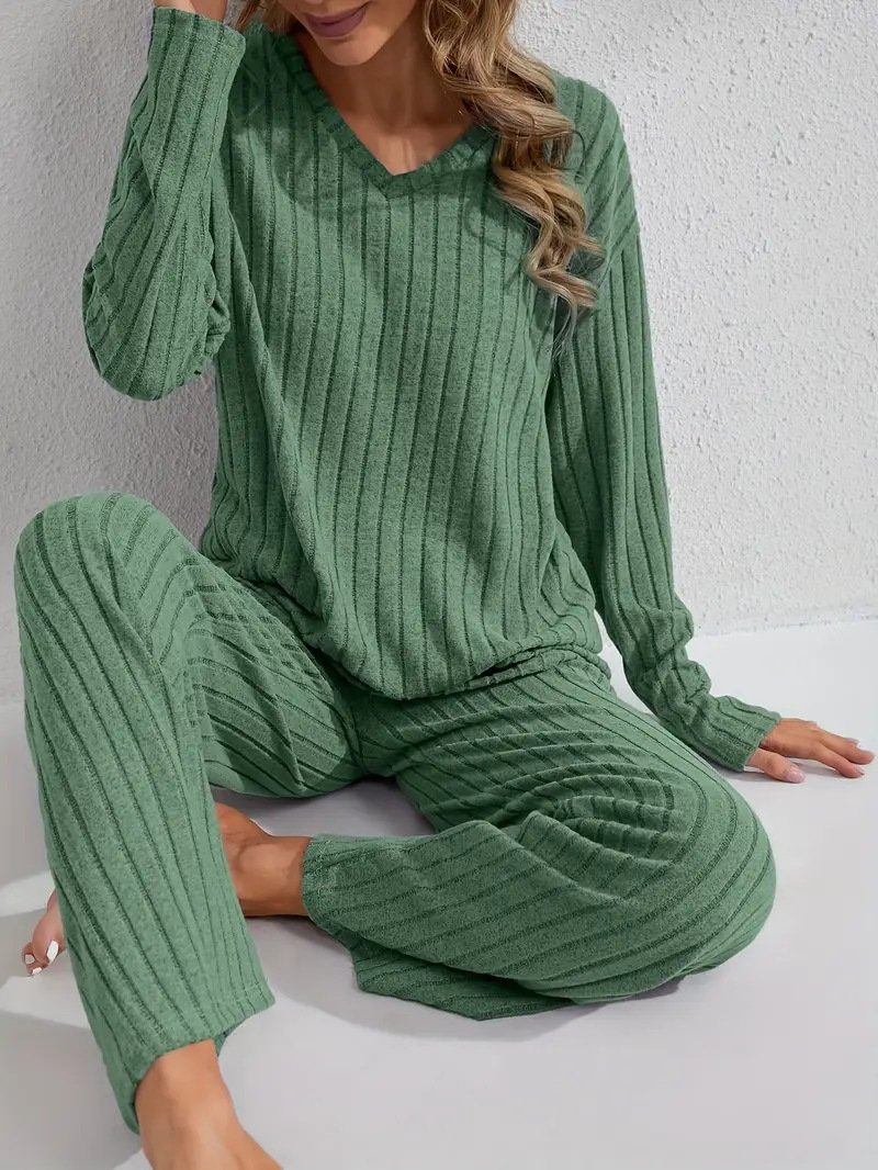 Baumwolle Lässig Regelmäßige Passform Pyjama Set