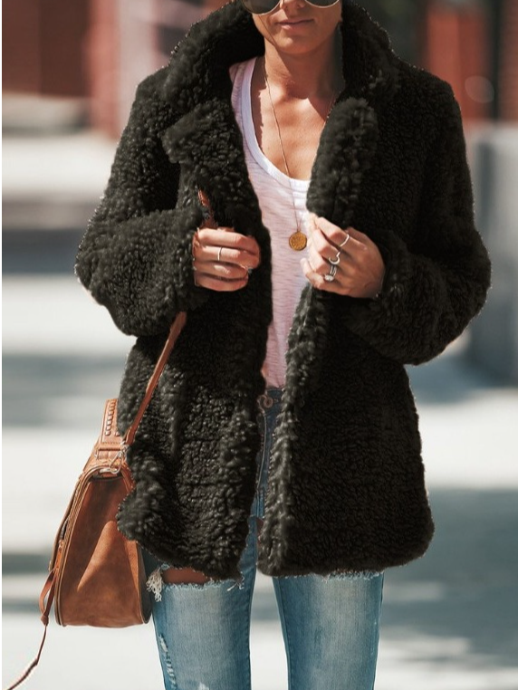 Damen Frühling/Herbst Oberbekleidung Retro Nahtverarbeitung Unifarben Langarm Schalkragen Jacke