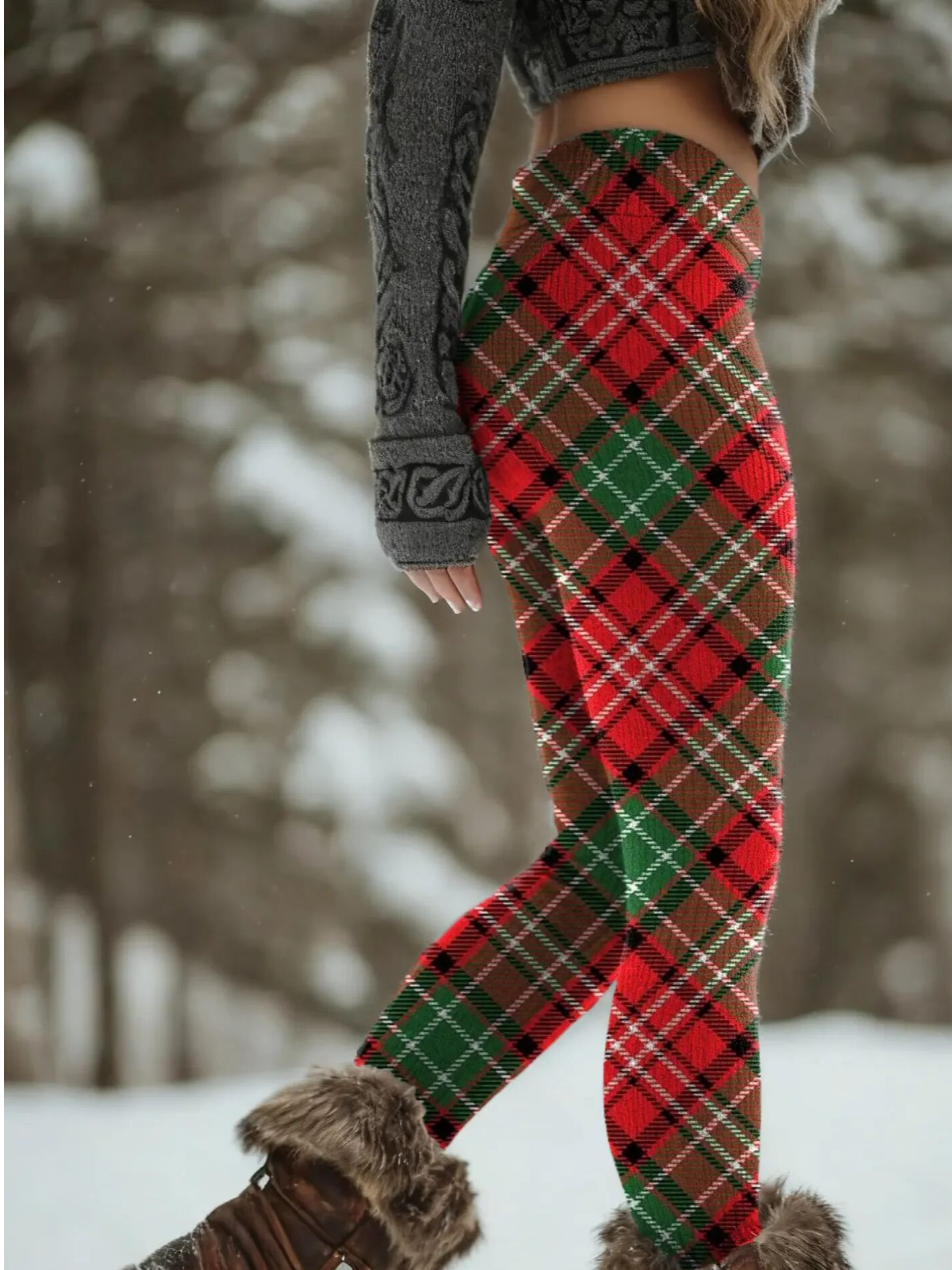 Damen Weihnachten Retro Frühling/Herbst Knöchelhose Leggings