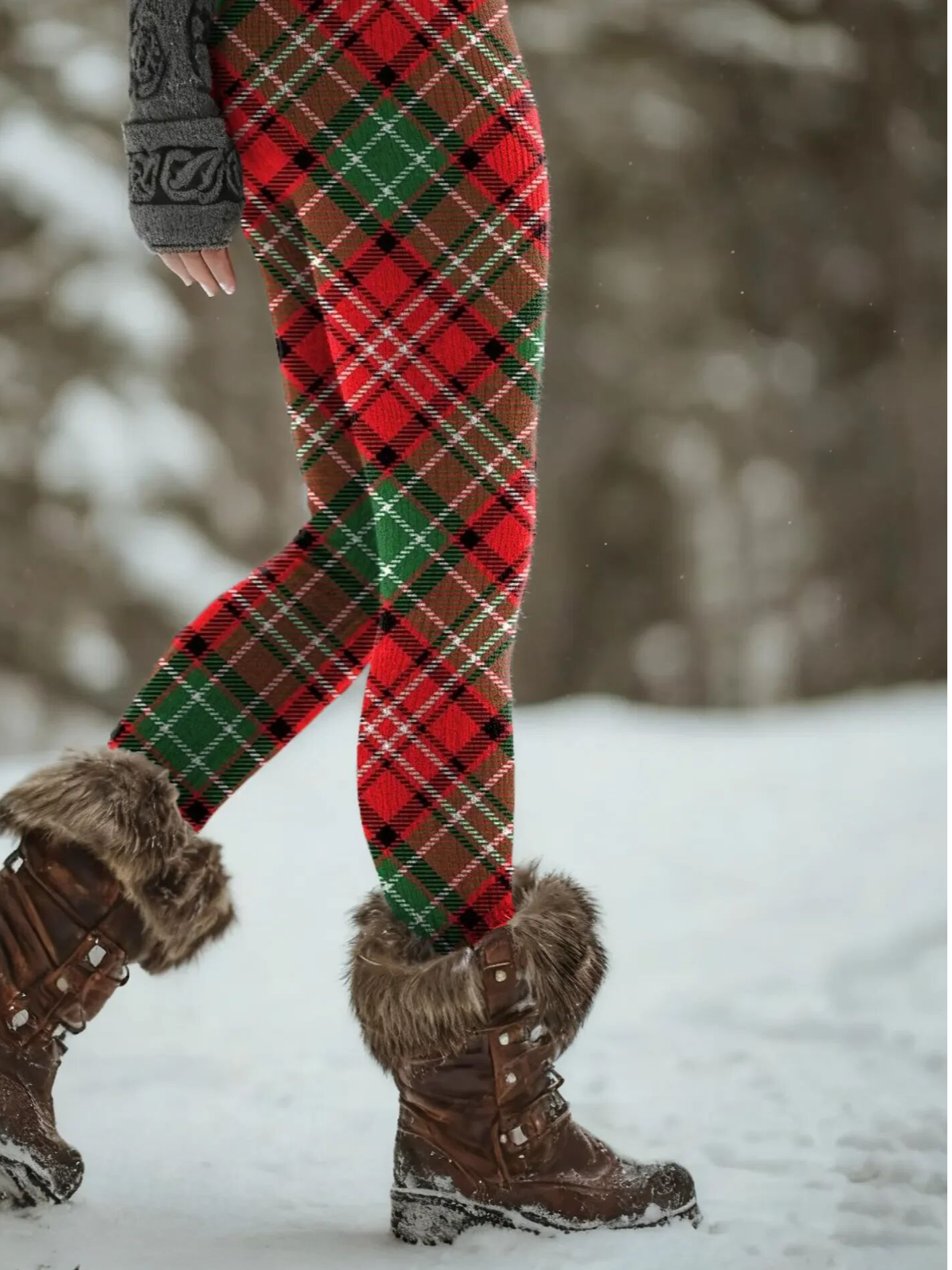 Damen Weihnachten Retro Frühling/Herbst Knöchelhose Leggings