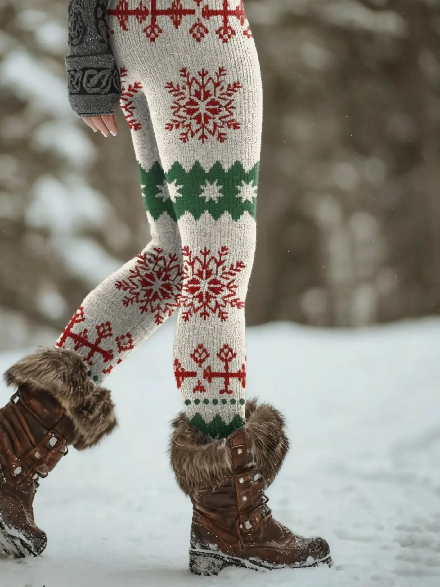 Damen Weihnachten Retro Frühling/Herbst Knöchelhose Leggings