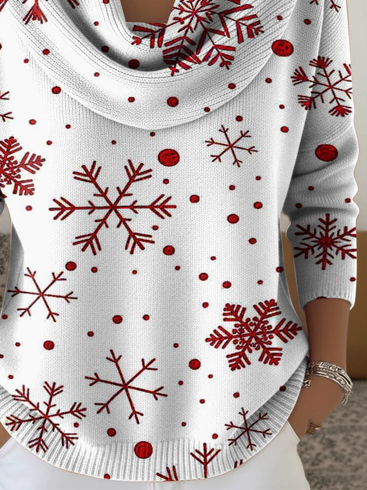 Damen Weihnachten Langarm Bequem Lässig Print Pullover