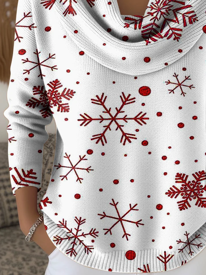 Damen Weihnachten Langarm Bequem Lässig Print Pullover