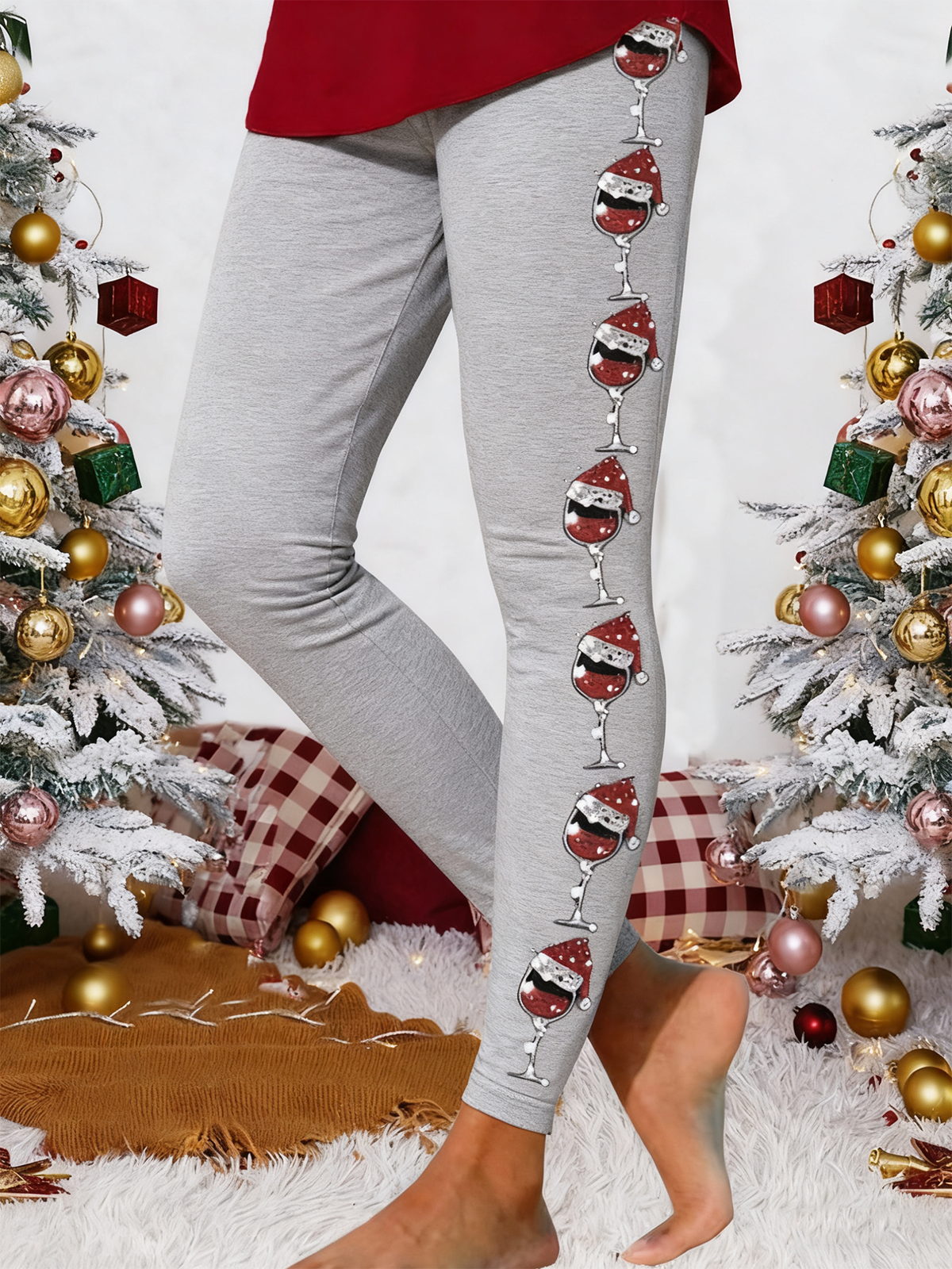 Lässig Weihnachten Knöchelhose Leggings
