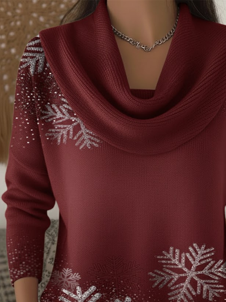 Damen Weihnachten Langarm Bequem Lässig Print Pullover