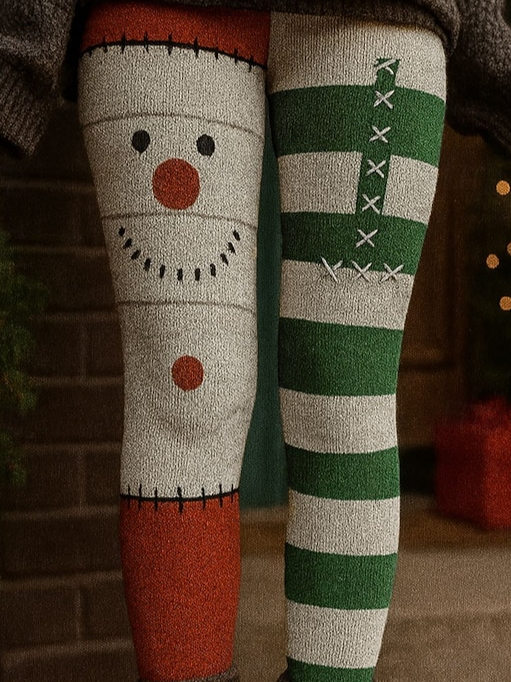 Damen Gestreift Retro Frühling/Herbst Knöchelhose Leggings