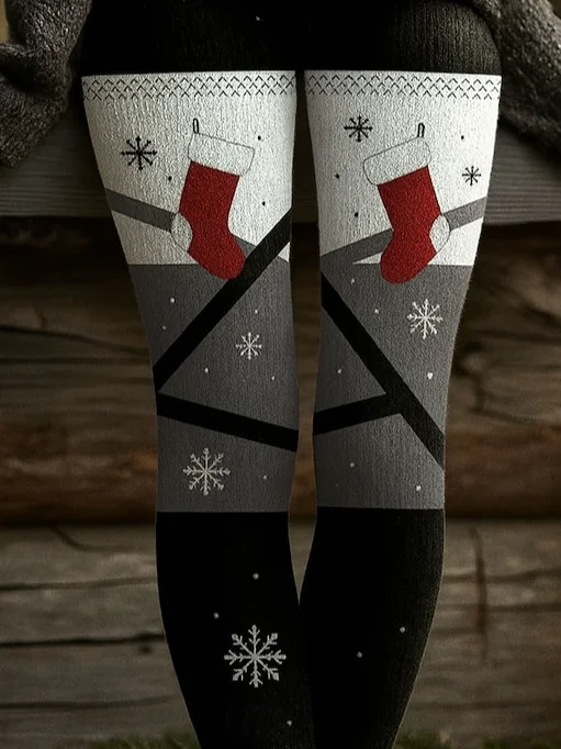 Damen Gestreift Retro Frühling/Herbst Knöchelhose Leggings