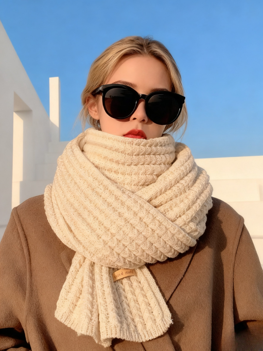 Vielseitig Koreanisch Stil Gestrickt Wolle Weihnachten Rot Neu Winter hochwertig Neujahr Geschenk Paar Schal