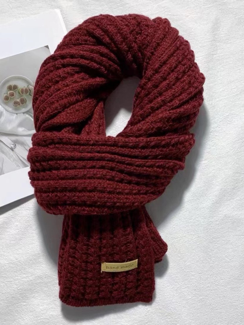 Vielseitig Koreanisch Stil Gestrickt Wolle Weihnachten Rot Neu Winter hochwertig Neujahr Geschenk Paar Schal