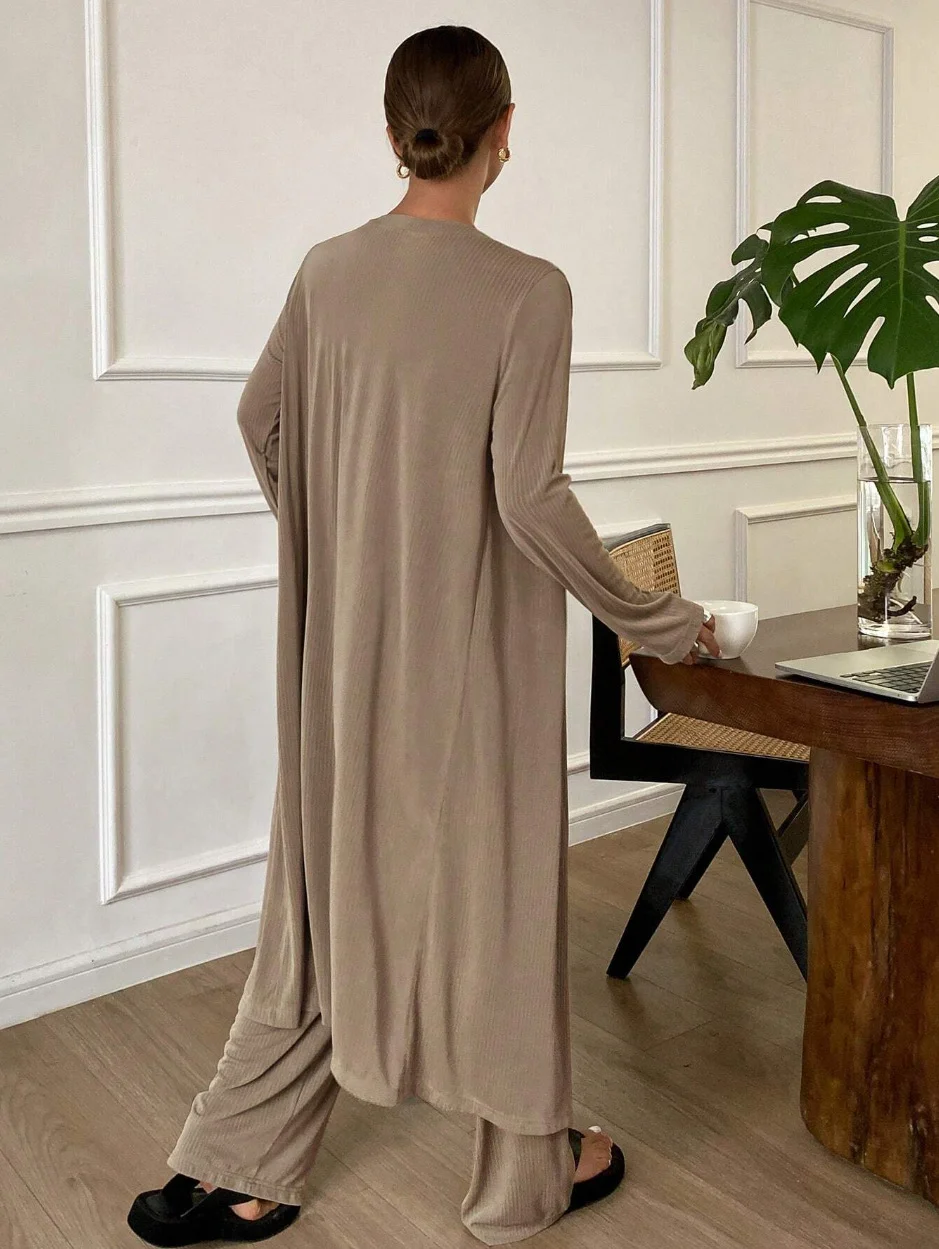 Unifarben Lässig Pyjama Set