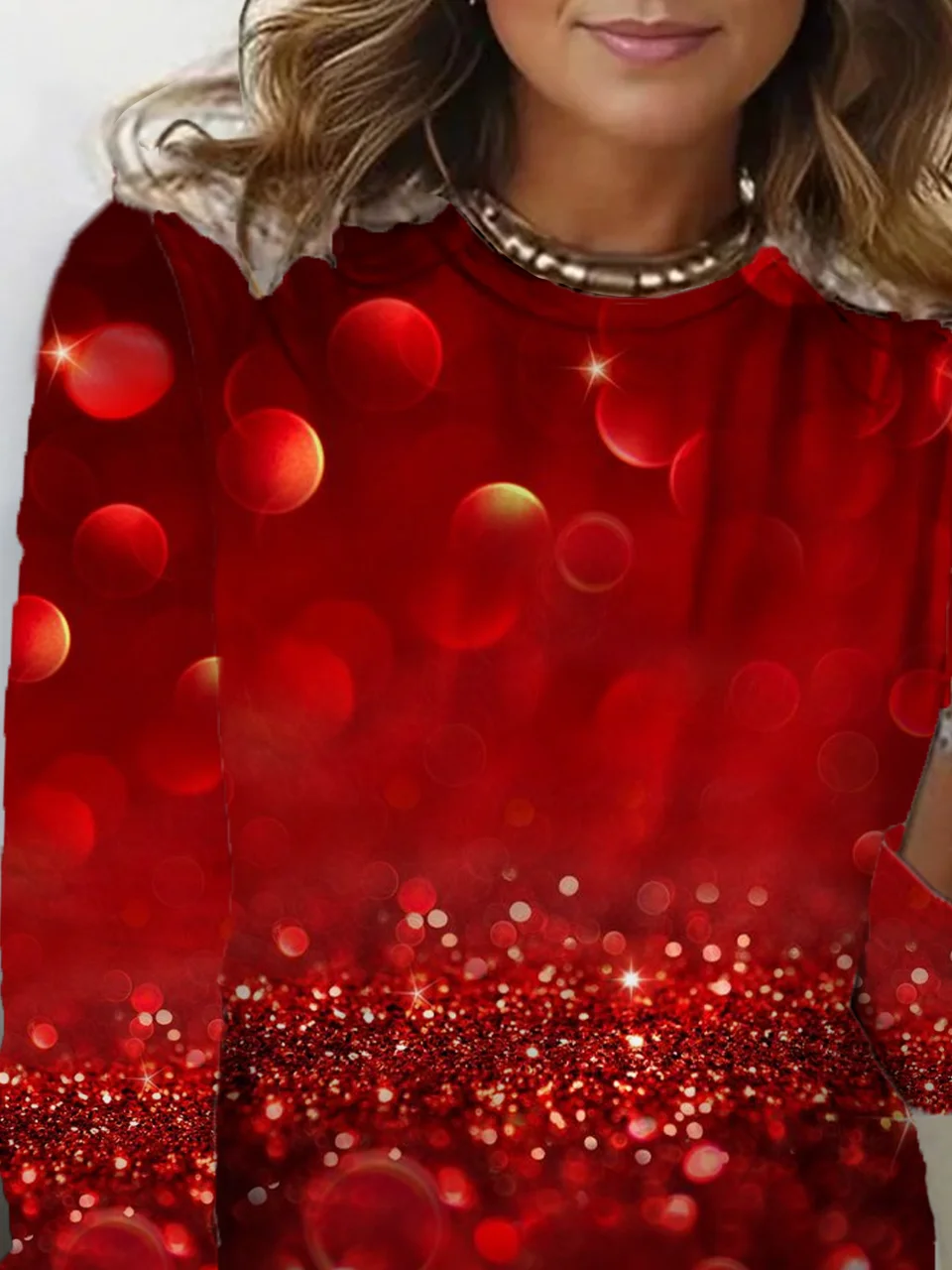 Lässig Herz/Herz Rundhals Langarm T-Shirt